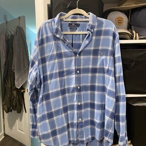 Vineyard Vines Men's Light Blue Checkered Shirt